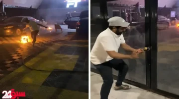 حريق الجبيل: مواطن شجاع يكسر قفل محل وينقذ كارثة باللحظة الأخيرة